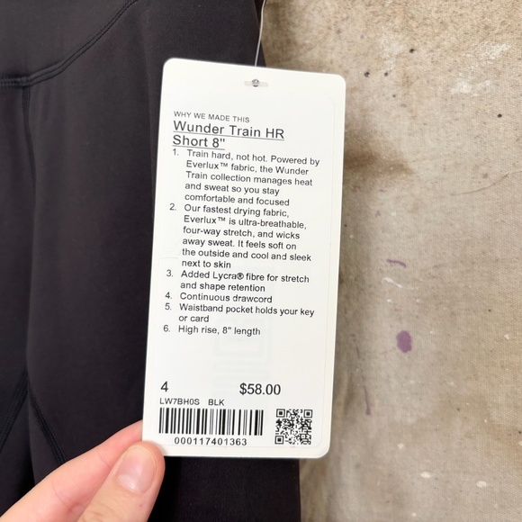 Lululemon Wunder Train High Rise Short 8", Black - Picture 3 of 4